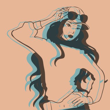 Pop art. kadın portresi