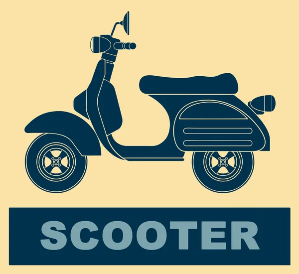 Pop art. Scooter — Stock Vector