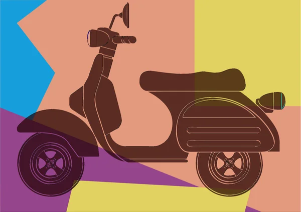 Pop art. Scooter — Stockvector