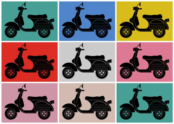 Pop art. Scooter — Vettoriale Stock