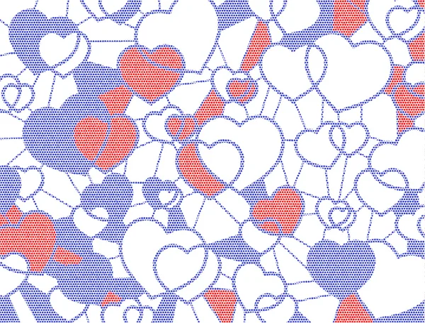 Pop art. Hearts — Stock Vector