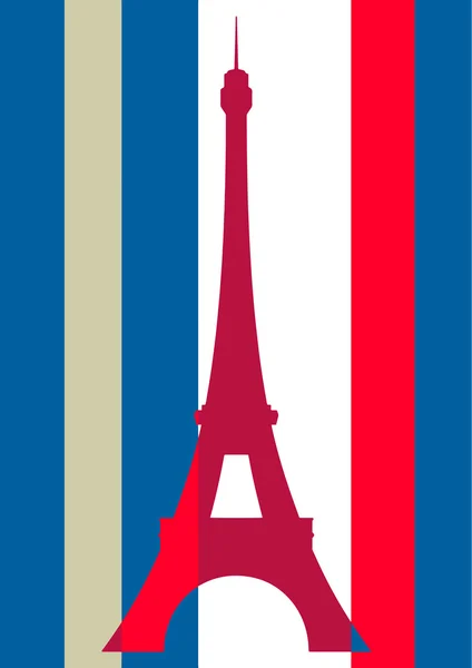 Pop art. Eiffel Tower — Stock Vector