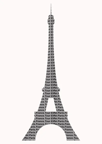 Pop art. Eiffel Tower — Stock Vector