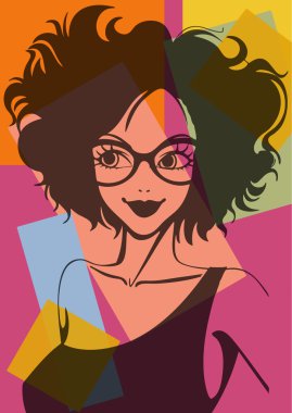 Pop art. kadın portresi