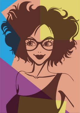 Pop art. kadın portresi