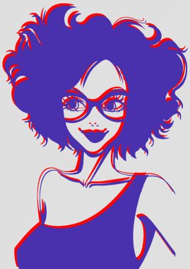 Pop art. kadın portresi