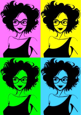 Pop art. kadın portresi