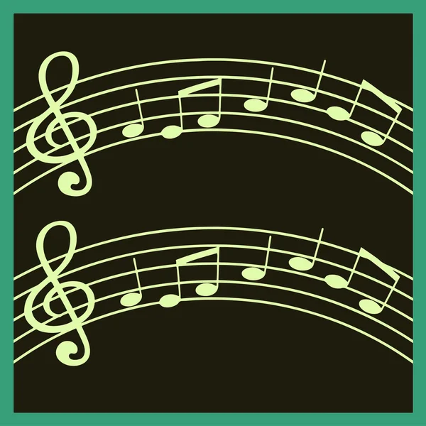 Arte pop. Notas musicales — Vector de stock