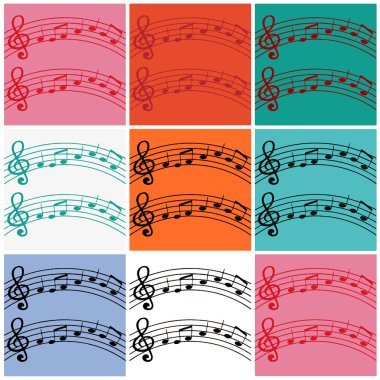 Pop art. Müzik notaları