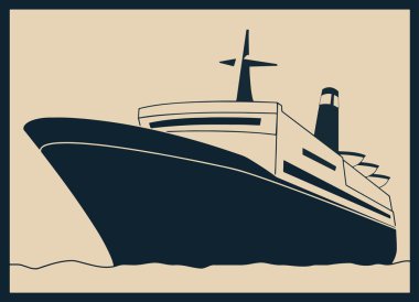 Pop art. Cruise liner