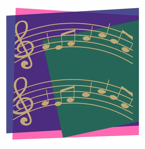 Pop art. Musical notes — Stock Vector