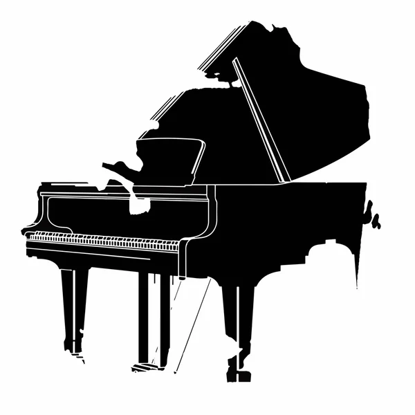 Arte pop. Gran piano — Archivo Imágenes Vectoriales