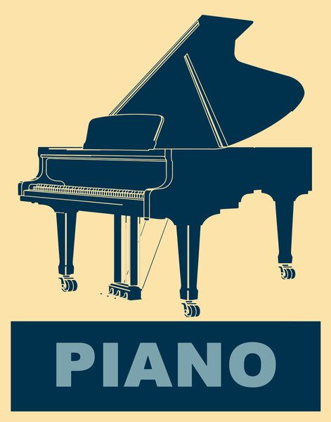 Pop art. Grand piano