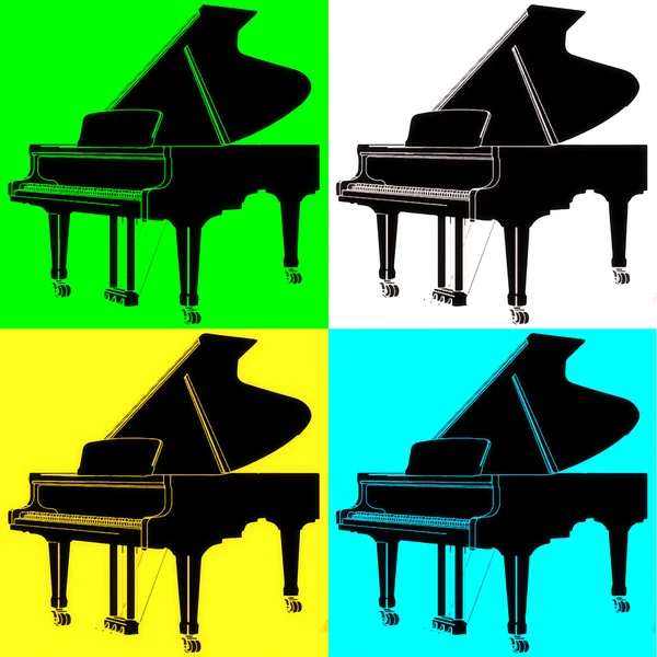 Pop art. Piano principal — Vetor de Stock