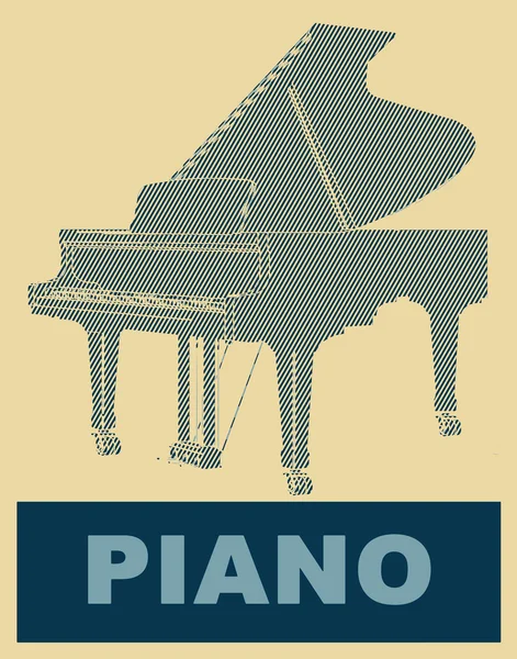 Pop art. Pianoforte — Vettoriale Stock