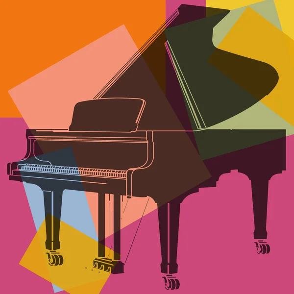 Arte pop. Gran piano — Vector de stock