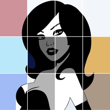 Pop art. Busty kadın