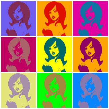 Pop art. Busty kadın