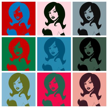 Pop art. Busty kadın