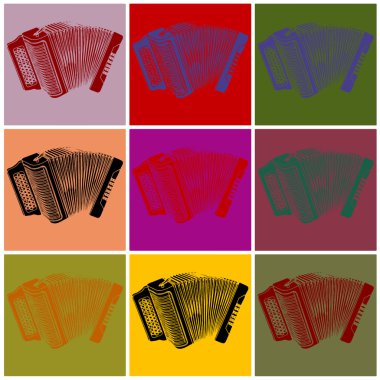 Pop art. akordeon