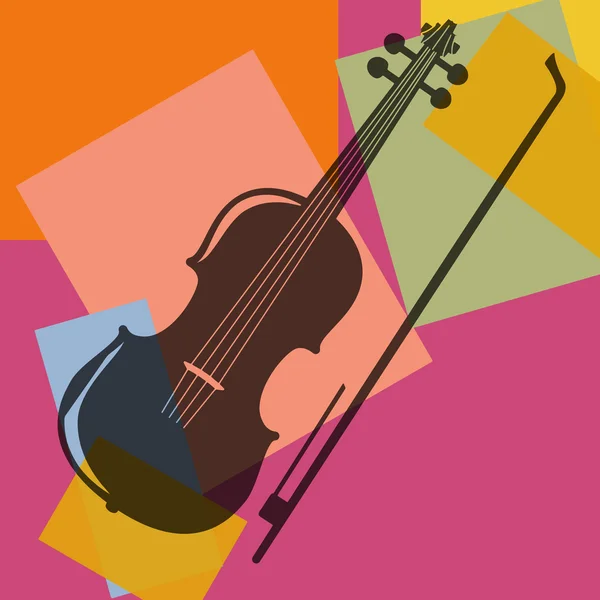 Violin. Pop art — Stock vektor