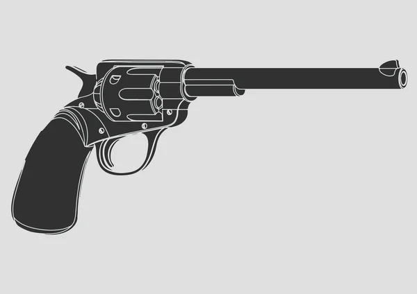 Revolver. Pop art — Stockvector