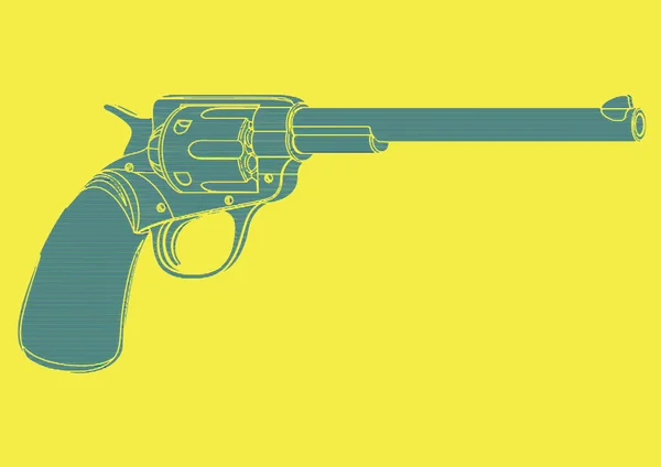 Revolver. Pop art — Stock Vector