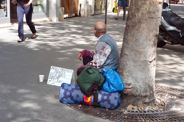 Bezdomovci v Paříži — Stock fotografie