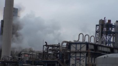 Hava kirliliği kimya endüstrisi. Rouen, Fransa