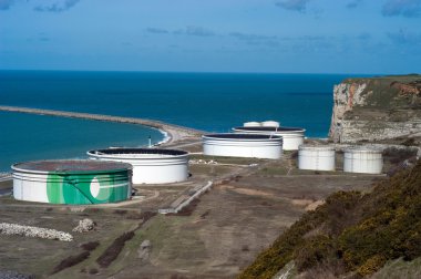 Petrol liman. Antifer - Le Havre. Fransa