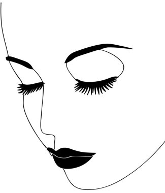 Uykulu kadın yüzü