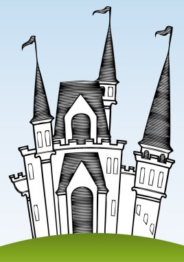 Fairy tale castle clipart