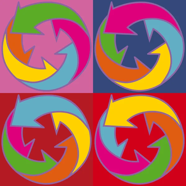 Rotation pop art — Image vectorielle