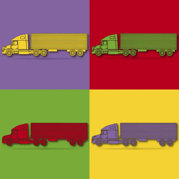 Pop art camion — Image vectorielle