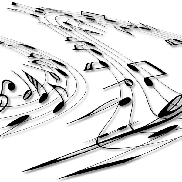 Notas musicales — Vector de stock