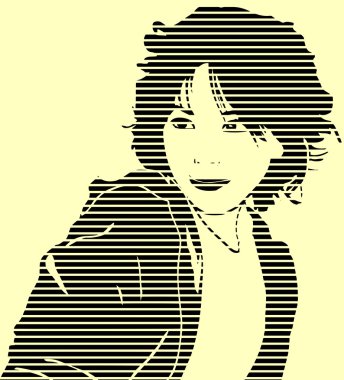 Asyalı kadın pop art