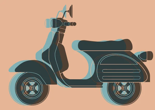 Scooter pop art.Inspiration d'Andy Warhol — Image vectorielle