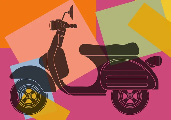 Scooter pop art.inspiration från andy warhol — Stock vektor