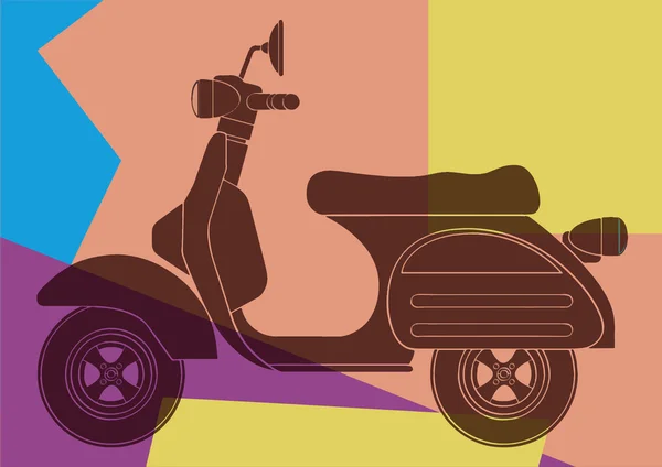 Scooter pop art.Inspiration from Andy Warhol — Stock Vector