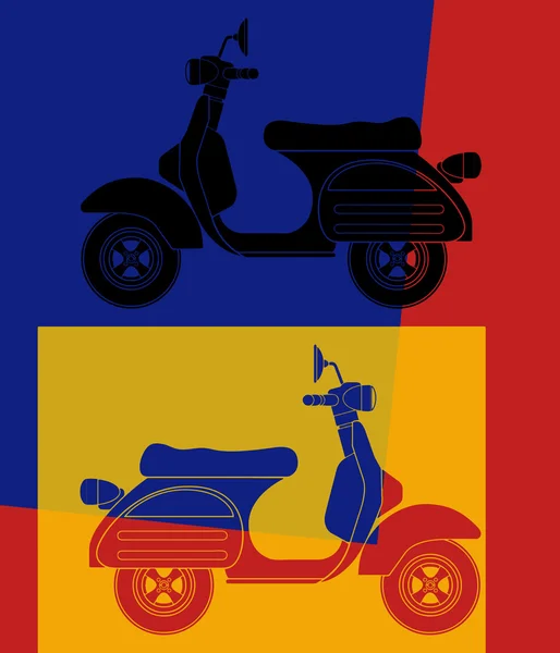 Scooter pop art.Inspiration d'Andy Warhol — Image vectorielle