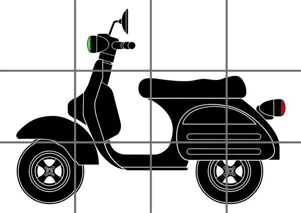 Scooter pop art.Inspiration from Andy Warhol — Stock Vector