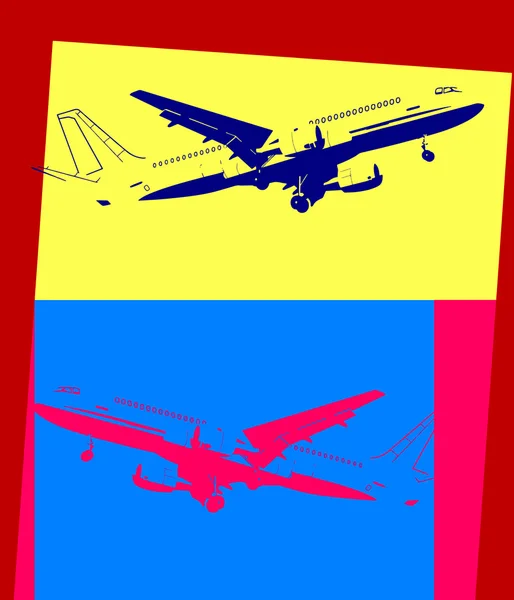 Pop art. Avion — Image vectorielle