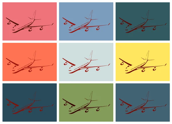 Pop art. Avion — Image vectorielle