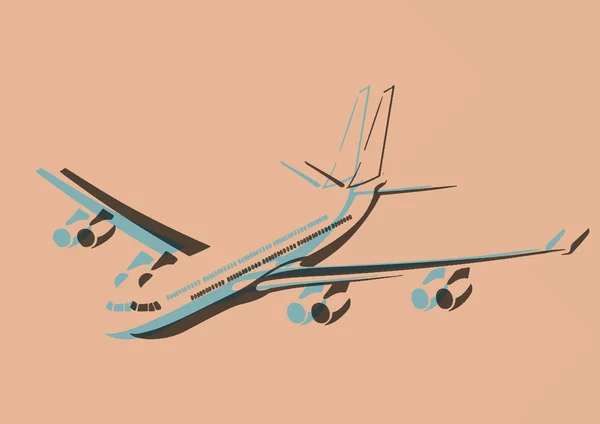 Pop art. Avion — Image vectorielle