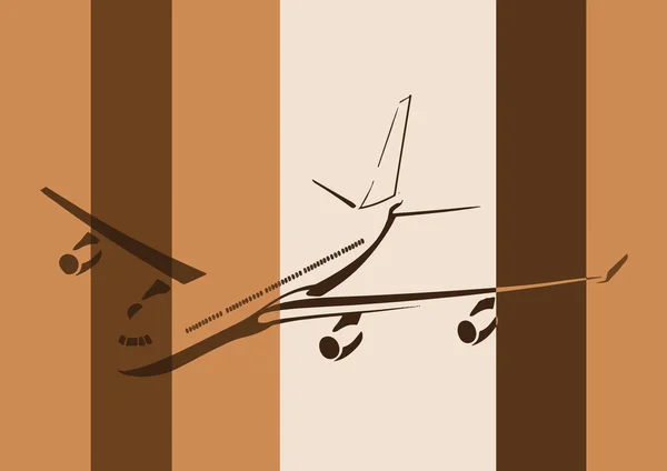 Pop-Art. Flugzeug — Stockvektor