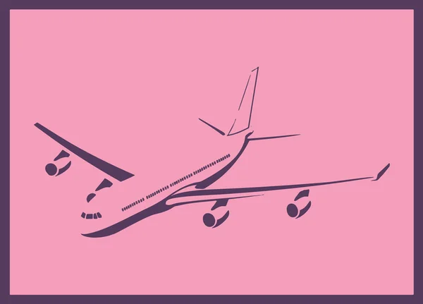波普艺术。飞机 — 图库矢量图片