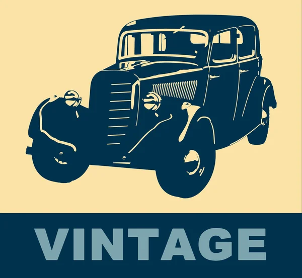 Arte pop coche Vintage — Vector de stock
