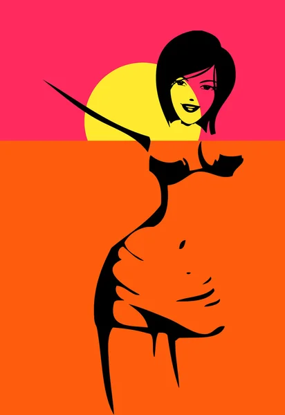 Žena pop-art — Stockový vektor