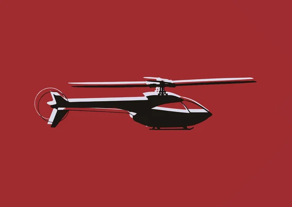 Pop art. helikopter — Stock vektor