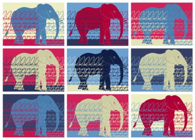 Elephant in a zoo. Animal rights clipart